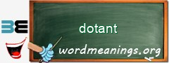 WordMeaning blackboard for dotant